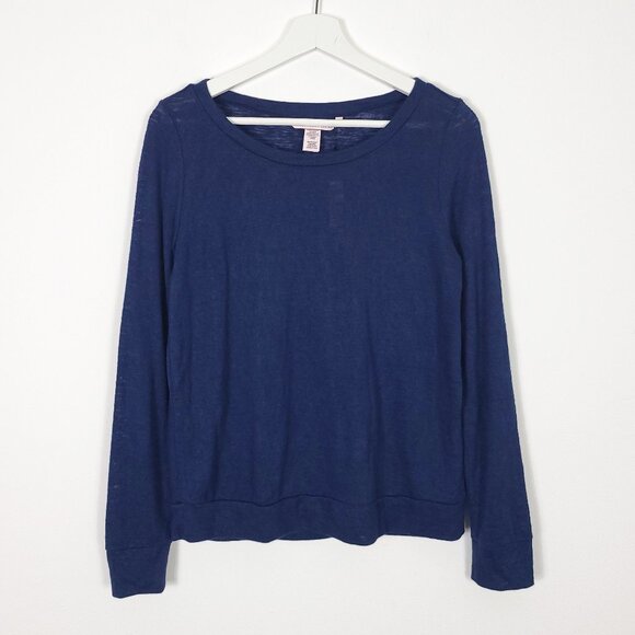 Victoria's Secret Blue Long Sleeve Casual Lounge Top - Picture 1 of 7